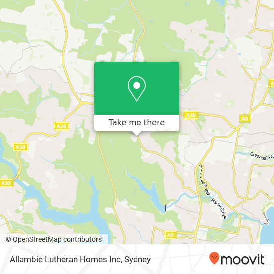 Mapa Allambie Lutheran Homes Inc