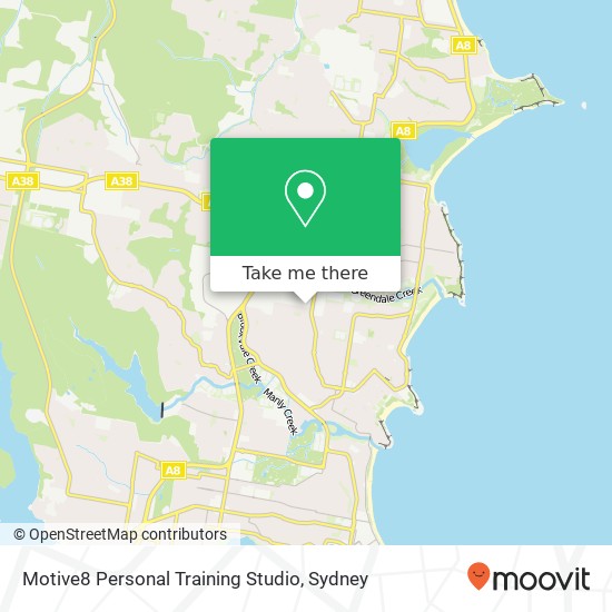 Mapa Motive8 Personal Training Studio