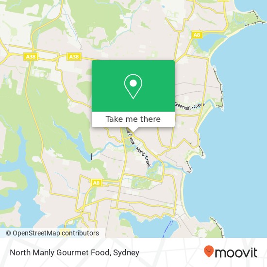 North Manly Gourmet Food map