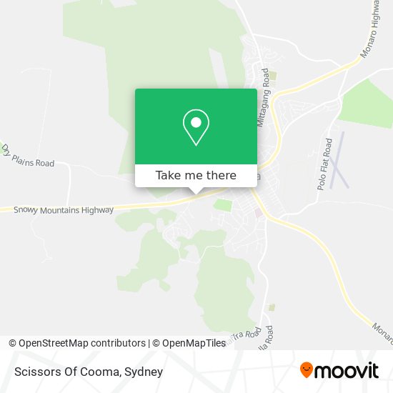 Scissors Of Cooma map