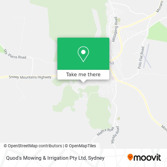 Quod's Mowing & Irrigation Pty Ltd map