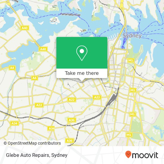 Glebe Auto Repairs map