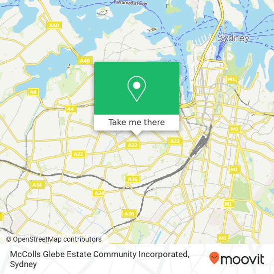 McColls Glebe Estate Community Incorporated map