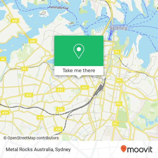 Mapa Metal Rocks Australia