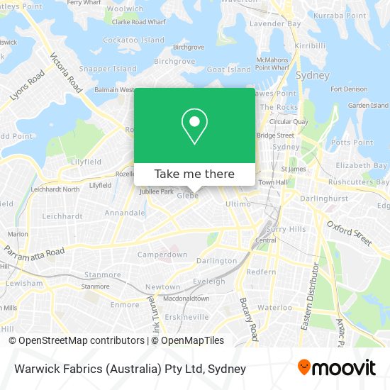 Mapa Warwick Fabrics (Australia) Pty Ltd