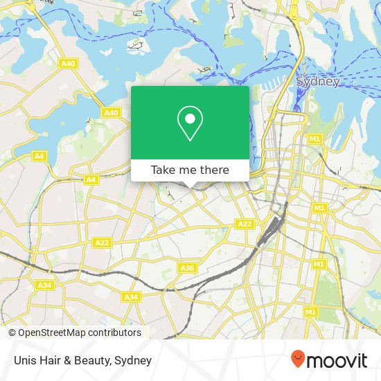 Unis Hair & Beauty map