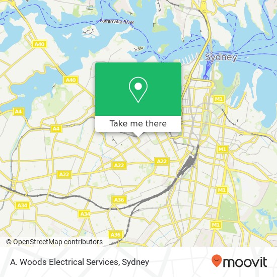 A. Woods Electrical Services map