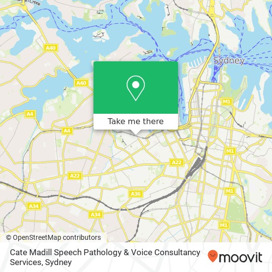 Cate Madill Speech Pathology & Voice Consultancy Services map