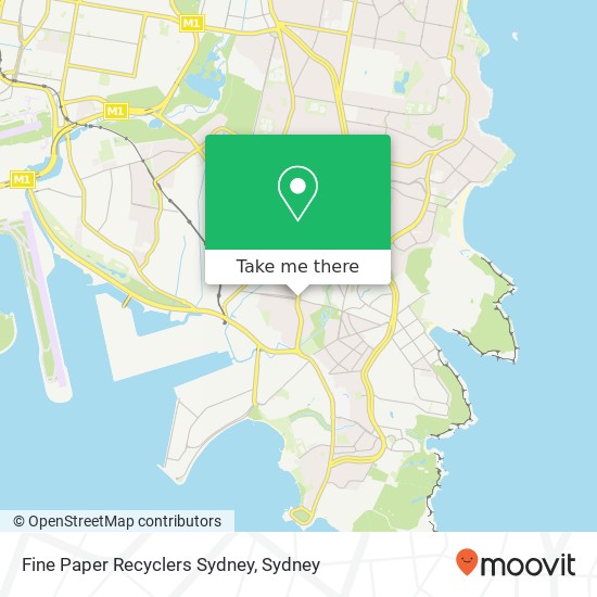 Fine Paper Recyclers Sydney map