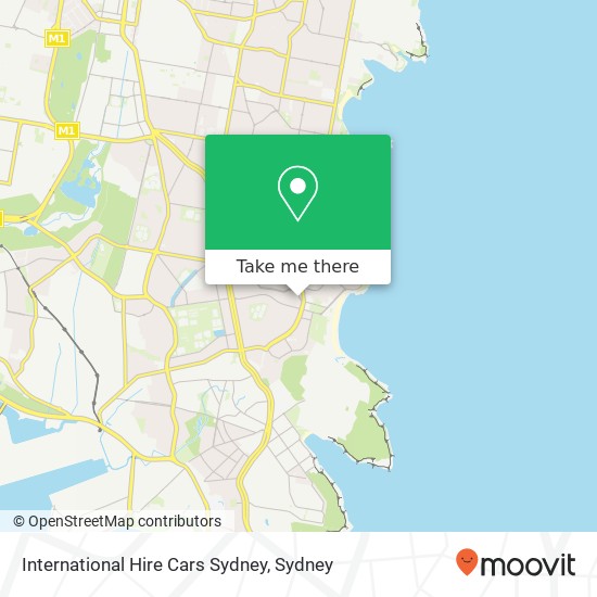 International Hire Cars Sydney map