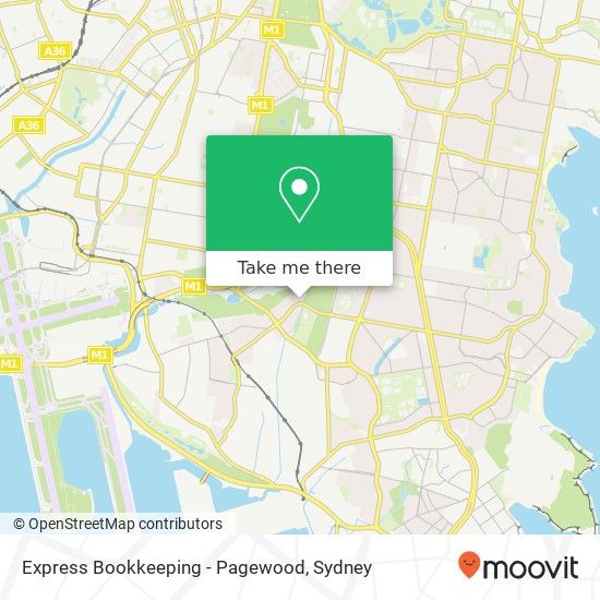 Express Bookkeeping - Pagewood map