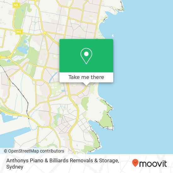 Anthonys Piano & Billiards Removals & Storage map