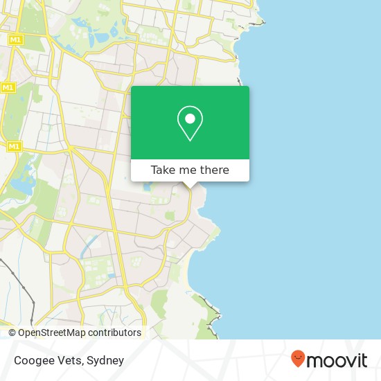 Coogee Vets map