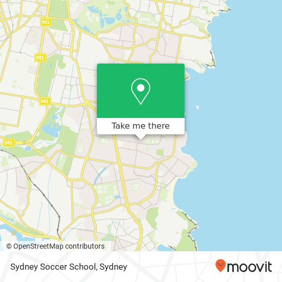Mapa Sydney Soccer School