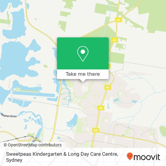 Mapa Sweetpeas Kindergarten & Long Day Care Centre