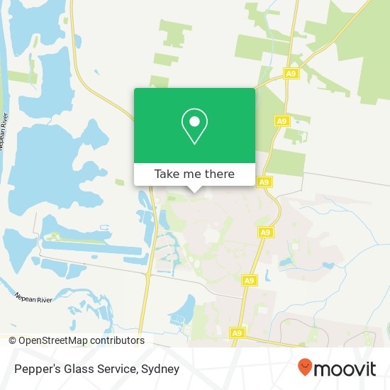 Pepper's Glass Service map