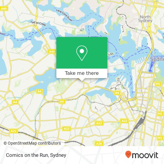 Comics on the Run map