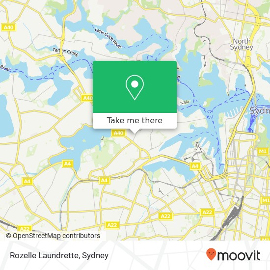 Rozelle Laundrette map