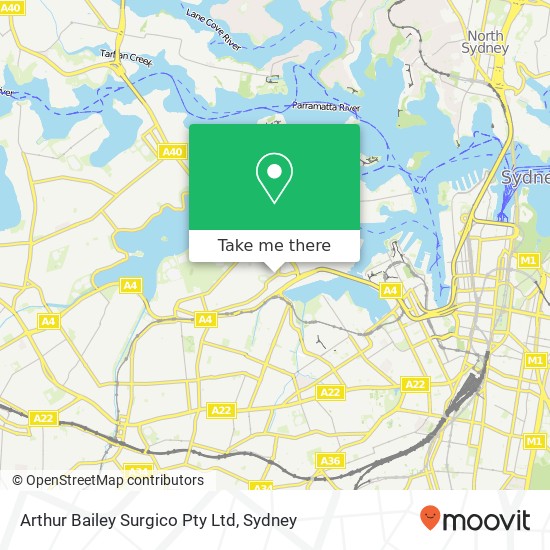 Arthur Bailey Surgico Pty Ltd map