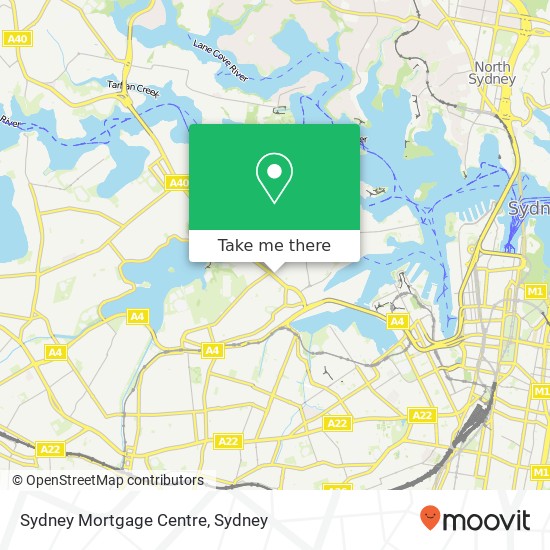 Mapa Sydney Mortgage Centre