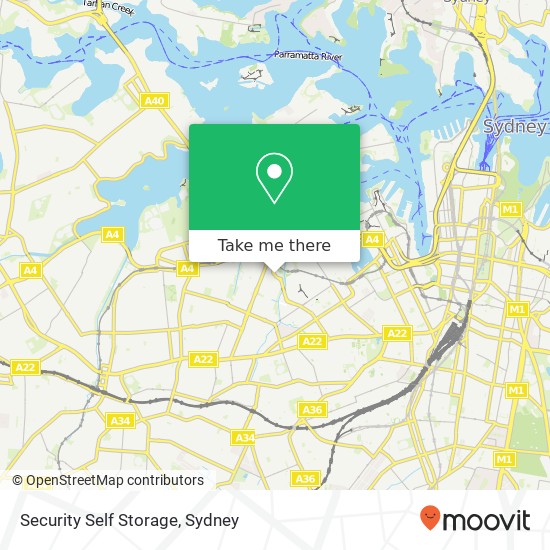 Security Self Storage map