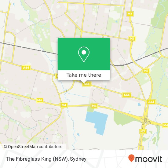 The Fibreglass King (NSW) map
