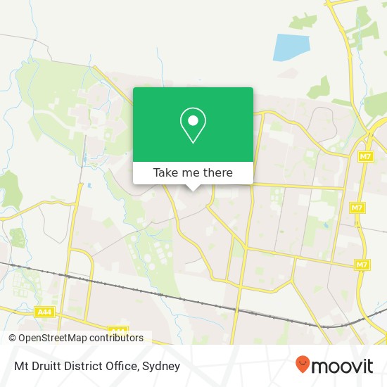 Mapa Mt Druitt District Office