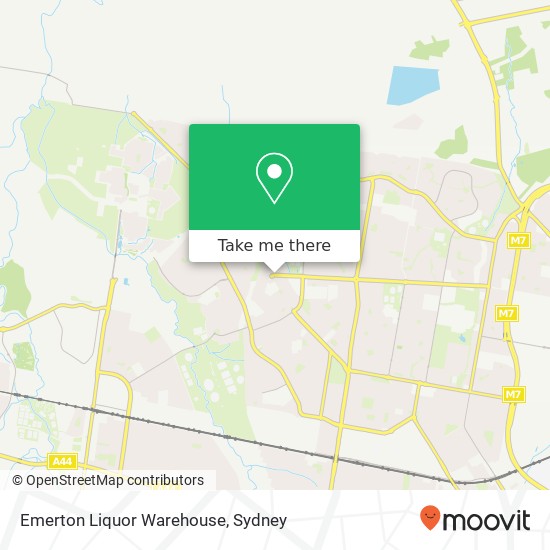 Mapa Emerton Liquor Warehouse