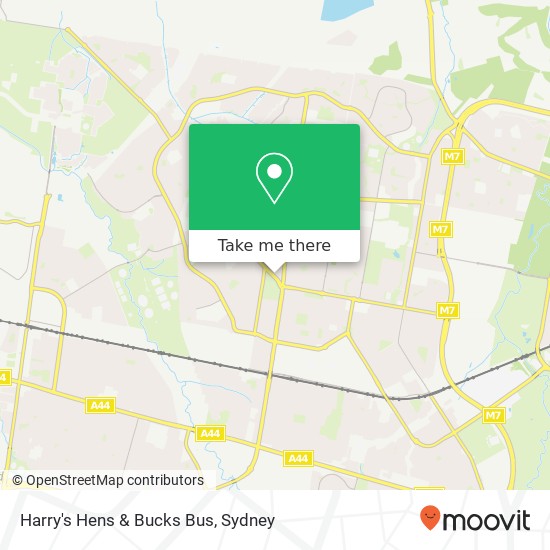 Harry's Hens & Bucks Bus map