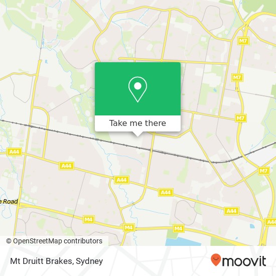 Mapa Mt Druitt Brakes