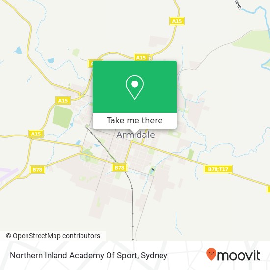 Northern Inland Academy Of Sport map