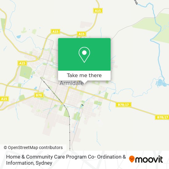 Home & Community Care Program Co- Ordination & Information map