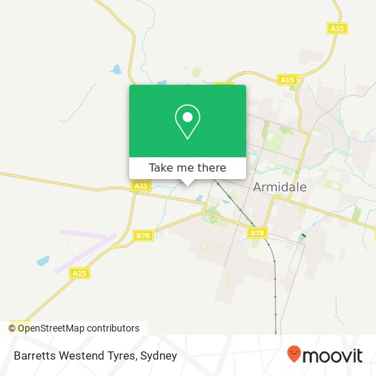 Barretts Westend Tyres map