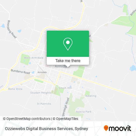 Mapa Ozziewebs Digital Business Services