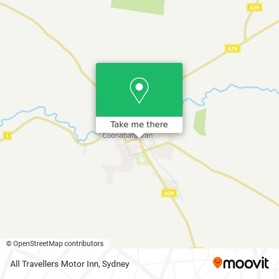 All Travellers Motor Inn map