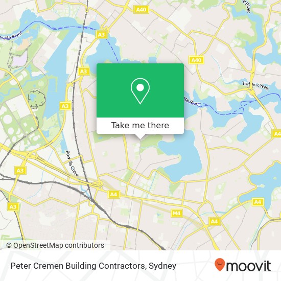 Peter Cremen Building Contractors map