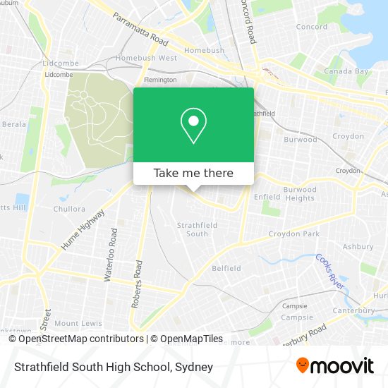 Mapa Strathfield South High School