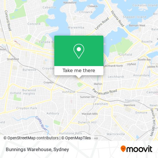 Bunnings Warehouse map
