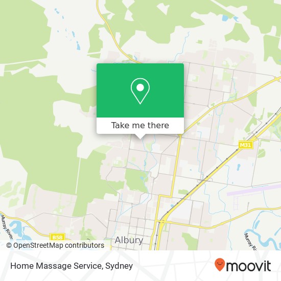Home Massage Service map
