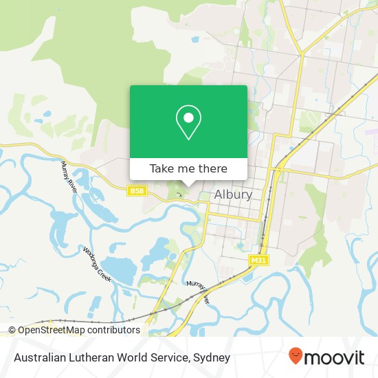 Mapa Australian Lutheran World Service