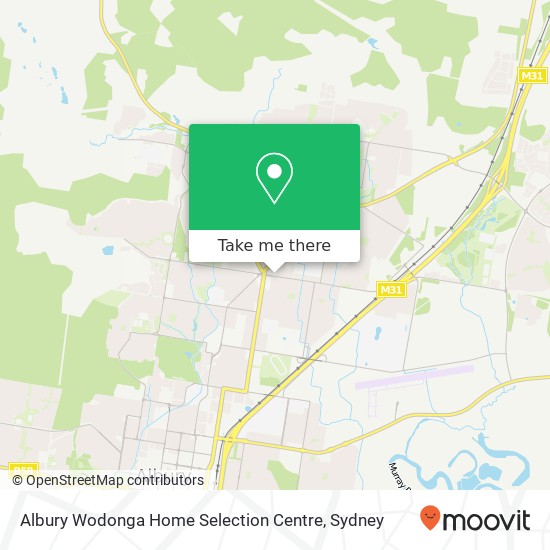 Mapa Albury Wodonga Home Selection Centre