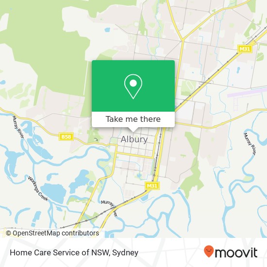 Home Care Service of NSW map
