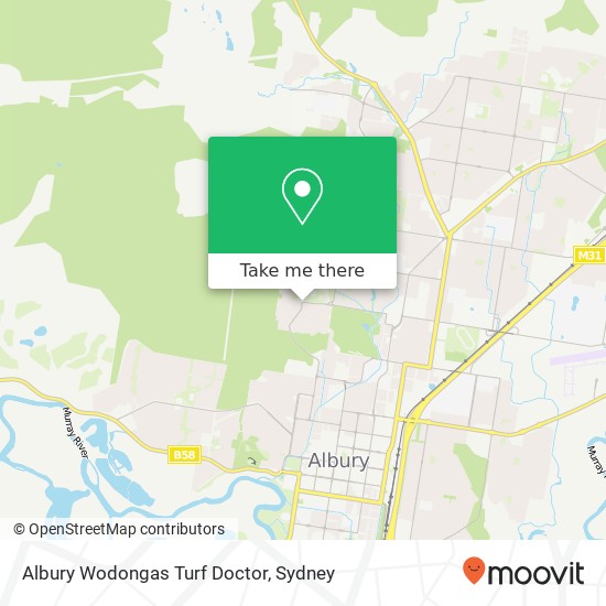 Mapa Albury Wodongas Turf Doctor
