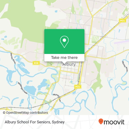 Albury School For Seniors map