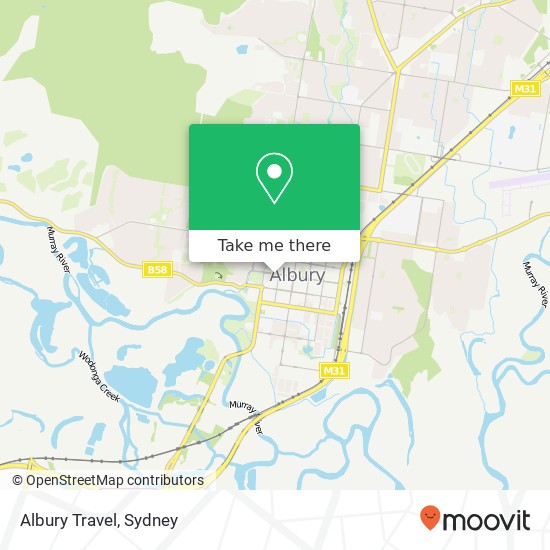 Albury Travel map
