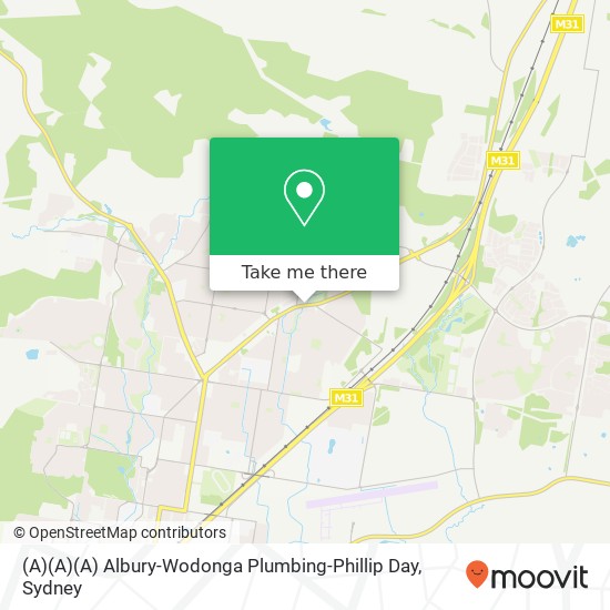 Mapa (A)(A)(A) Albury-Wodonga Plumbing-Phillip Day