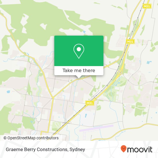 Mapa Graeme Berry Constructions