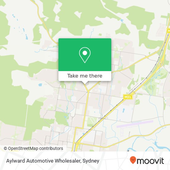 Mapa Aylward Automotive Wholesaler