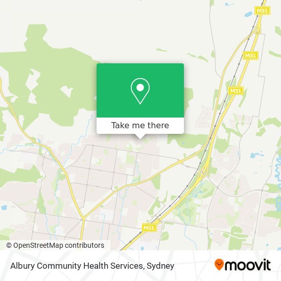 Mapa Albury Community Health Services