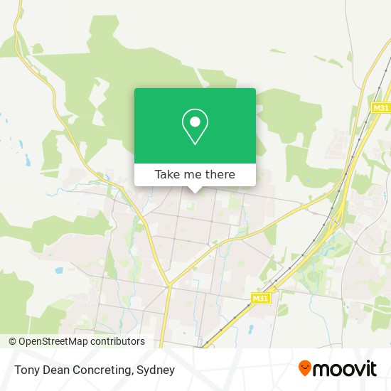 Tony Dean Concreting map